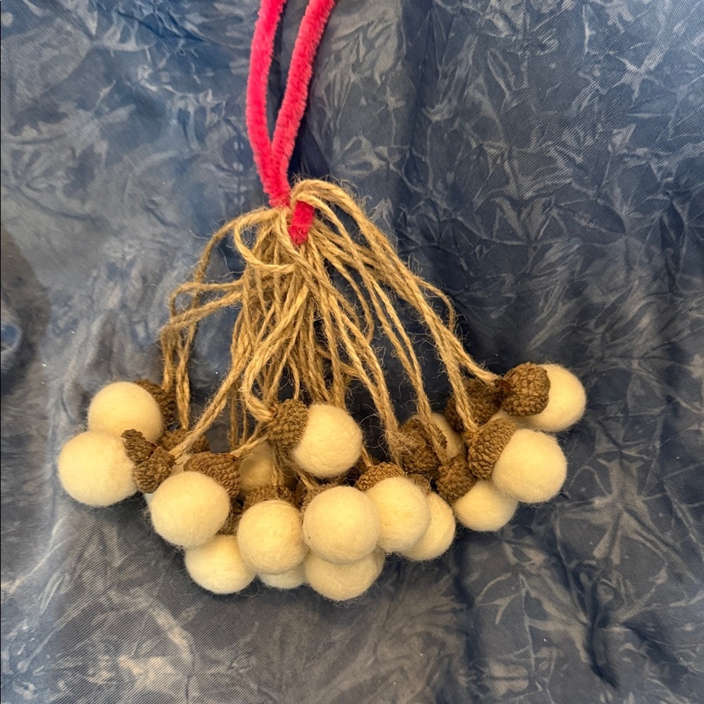 Elegant Cream and Brown acorns